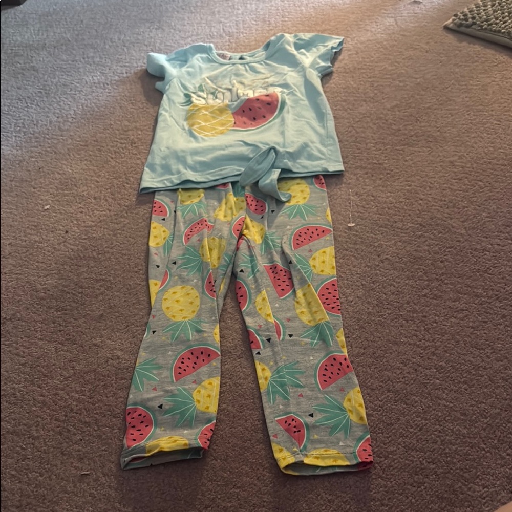 3/$10 SALE!! Kids Watermelon and Pineapple Pajama Set